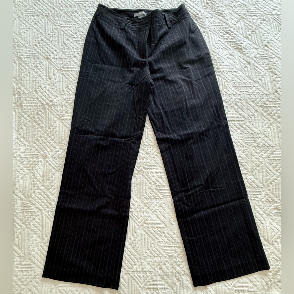 Women’s Black Pinstripe Ann Taylor Dress Pants